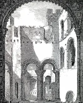 Rochester: An engraving depicting the interior of remains