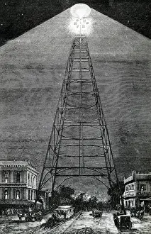 Dynamo: Engraving depicting an intersection of Santa Clara
