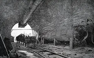 Drilling: Engraving depicting the Italian end of the St