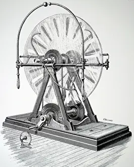Influence: Engraving depicting James Wimshurst's static or