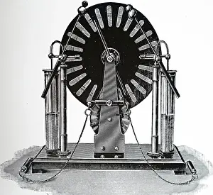 Influence: Engraving depicting James Wimshurst's static or