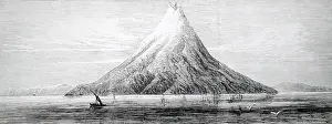 Exploded: An engraving depicting Krakatoa