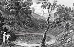 Downs: An engraving depicting a large ring in the Dingle