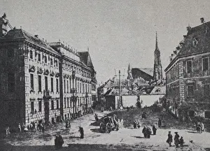 Lobkowitz: An engraving depicting the Lobkowitz Palace