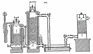 Generator: An engraving depicting the Lowe gas process