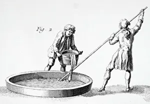 Gently: An engraving depicting lye being used to make soap