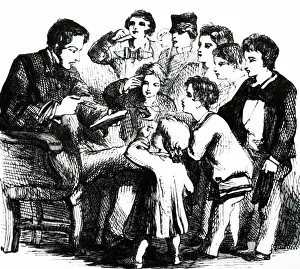 Mental: Engraving depicting a mental arithmetic lesson
