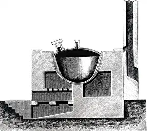Aqua: An engraving depicting a method of producing nitric acid