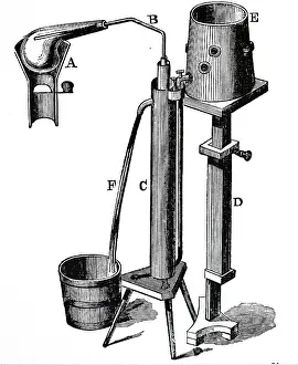 Ether: An engraving depicting Mohr's ether condenser
