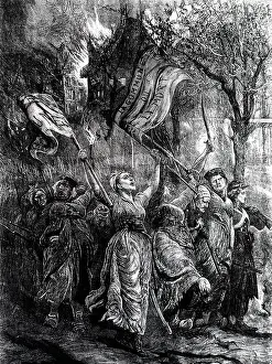 Commune: An engraving depicting the Paris Commune