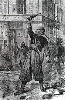 Commune: An engraving depicting the Paris Commune