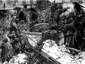Commune: An engraving depicting the Paris Commune