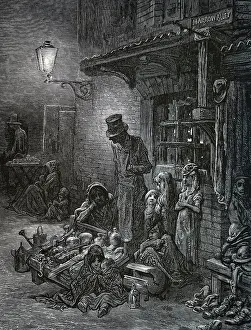 Traders: An engraving depicting pavement traders