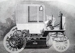 Battery: Engraving depicting the plan of an electric battery-driven