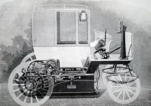 Cabs: Engraving depicting a plan view of an electric