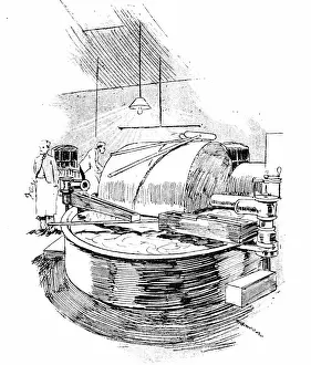 Wandsworth: Engraving depicting the process of papermaking
