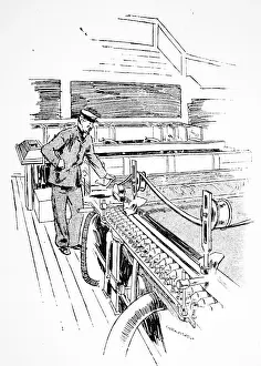 Wandsworth: Engraving depicting the process of papermaking