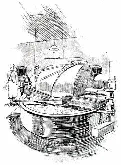 Wandsworth: Engraving depicting the process of papermaking