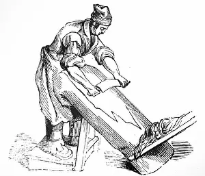 Removing: Engraving depicting the process of removing hair