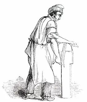 Dried: Engraving depicting the process of softening a