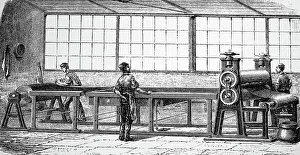 Waterproof: Engraving depicting the production of lengths