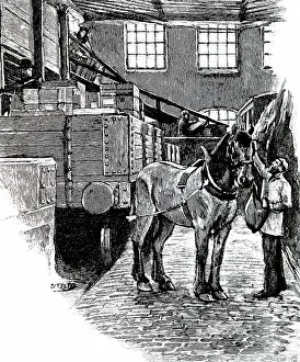 Baking: An engraving depicting the railway sidings in