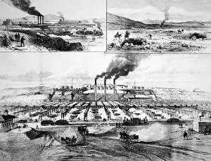Nitrate: Engraving depicting the Ramirez nitrate works