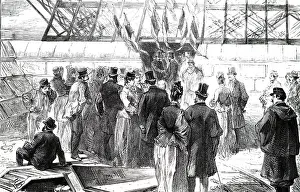 Completion: An engraving depicting a reception marking the