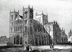 Ripen: An engraving depicting Ripen Minster