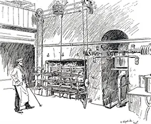 Roast: An engraving depicting the roasting spits at Trinity