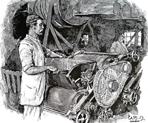 Confectionary: An engraving depicting the rolling of chocolate