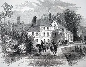 Sandringham: An engraving depicting Sandringham House