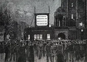 Gladstone: An engraving depicting a scene from the 1892 elections