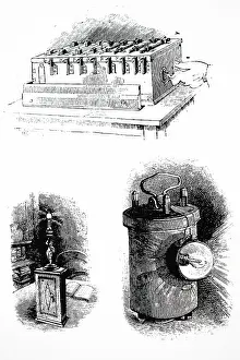 Carbon: Engraving depicting Schanschieff's battery being