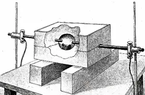 Charcoal: An engraving depicting a sectional view of the