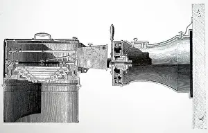 Sectional: Engraving depicting a sectional view of Sautter