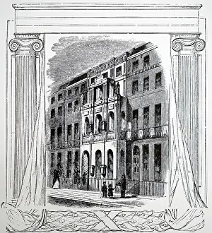 Soane: Engraving depicting Sir John Soane's Museum