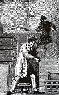 Boil: An engraving depicting soap-boilers