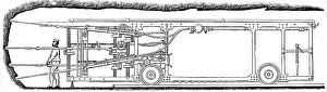Drill: An engraving depicting Somellier's drilling machine