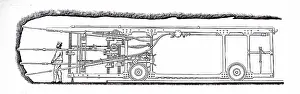 Drill: Engraving depicting a Sommeiller drilling machine