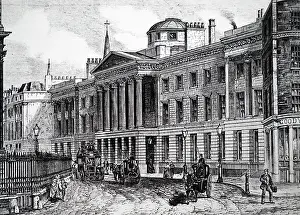 Churchyard: Engraving depicting St Paul's School
