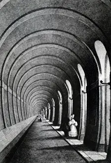 Flare: An engraving depicting the Thames Tunnel