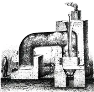 Acid: An engraving depicting a still used for the purification
