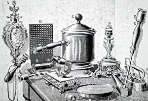 Frying: Engraving depicting various electrically powered