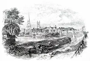 Derwent: An engraving depicting a view of Derby