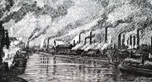 An engraving depicting a view of Leeds