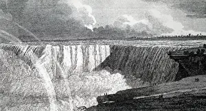 Niagara: An engraving depicting a view of Niagara Falls
