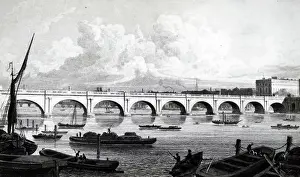 Waterloo: An engraving depicting Waterloo Bridge
