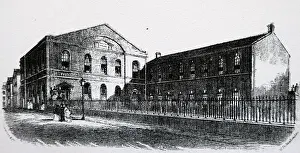 Rochdale: An engraving depicting Wesleyan Methodist Chapel and School