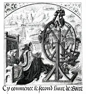 Boethius: Engraving depicting the Wheel of Fortune